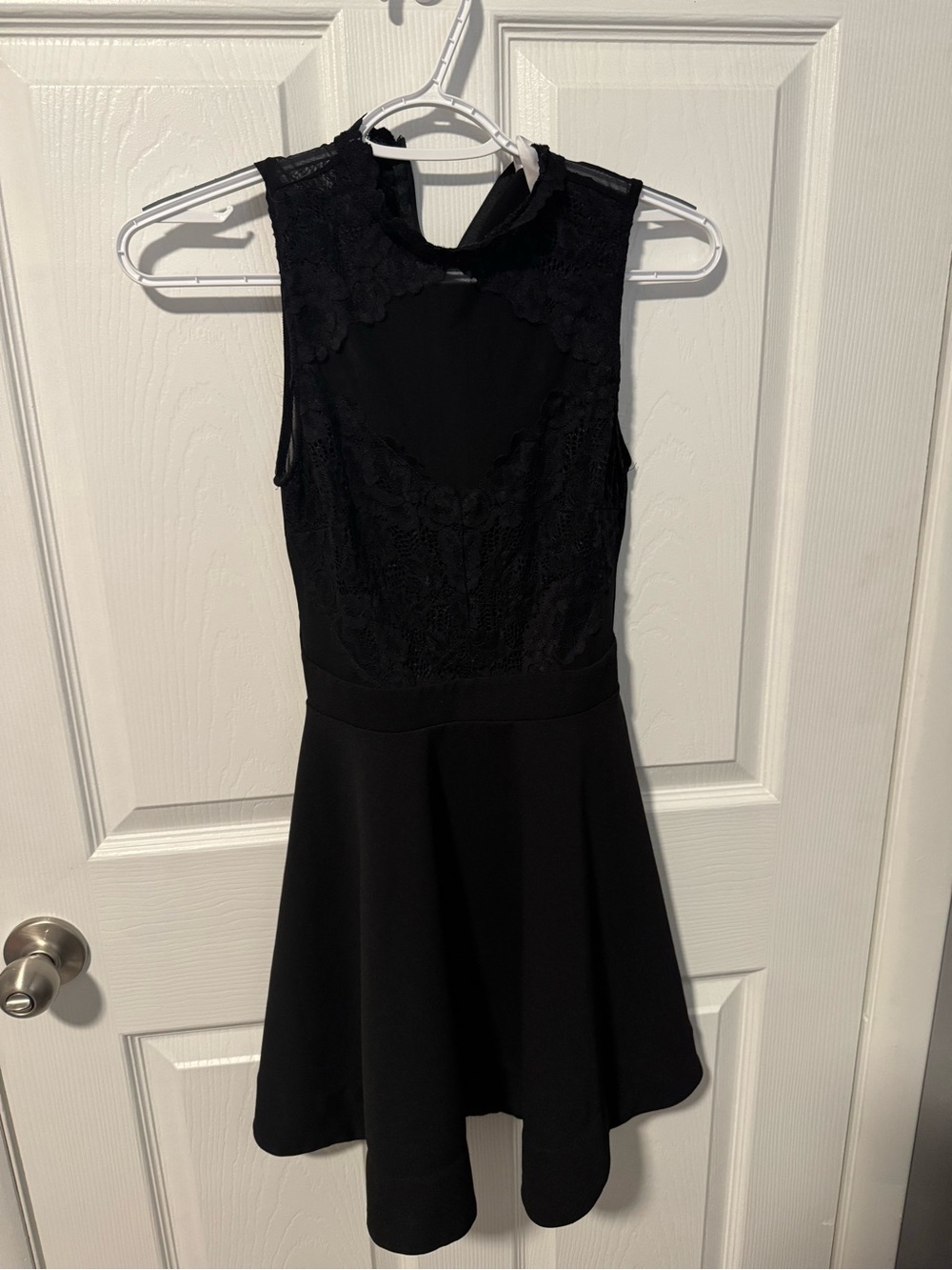 Windsor Black Lace A-Line Mini Dress
